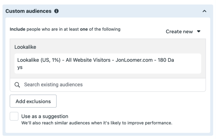 Lookalike Audience Suggestions